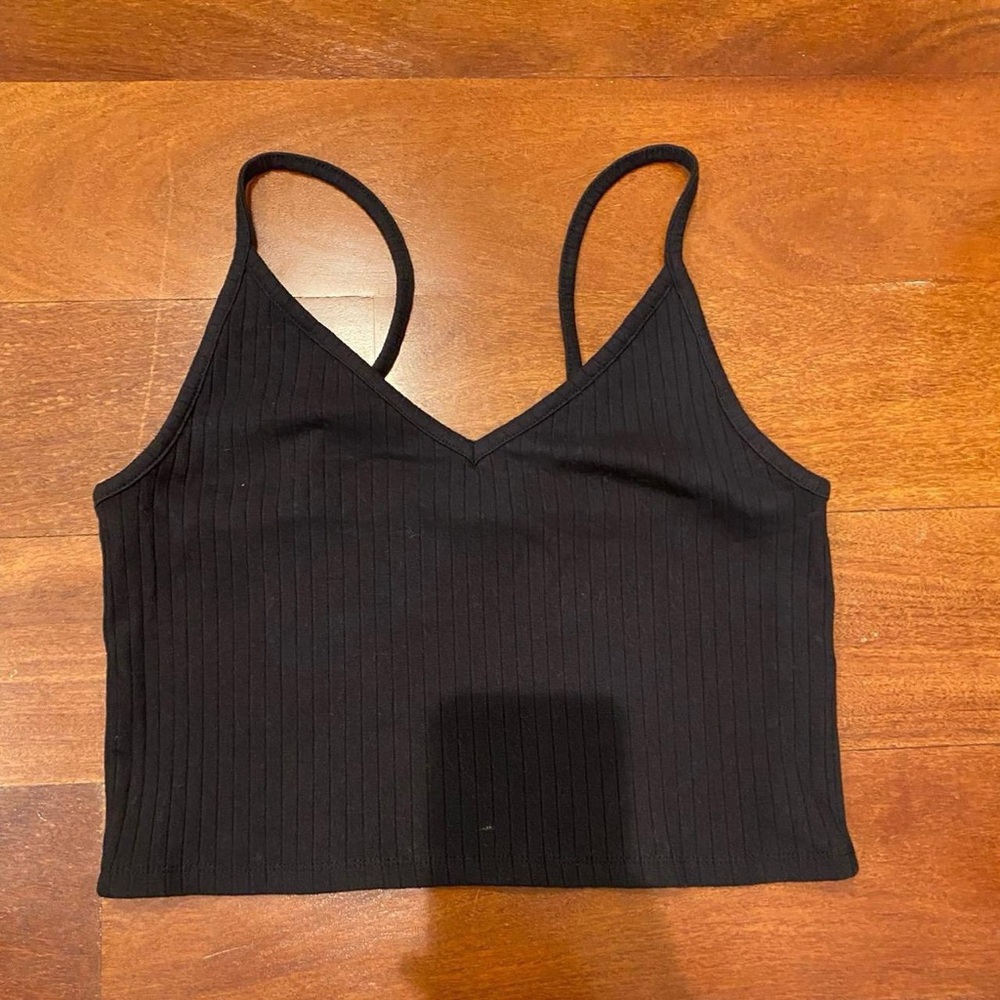 H&M Black Ribbed Tank Top